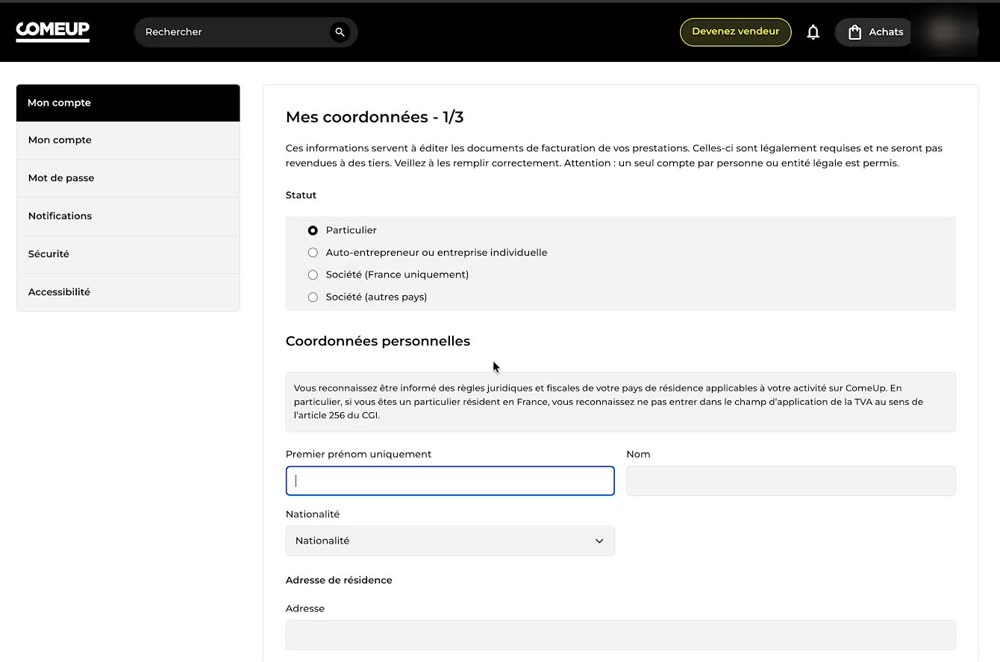Mes coordonnées